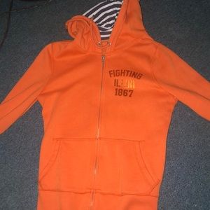 Orange University of Illinois Sweatshirt from pink